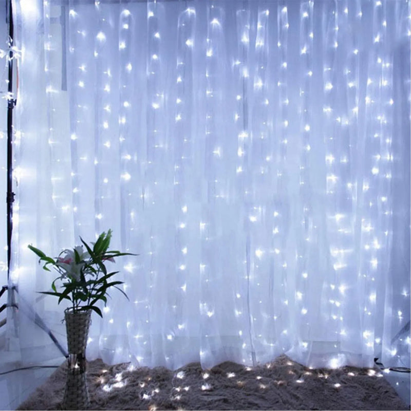 Cortinas com luz LED para decoração